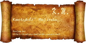 Kmetykó Melinda névjegykártya